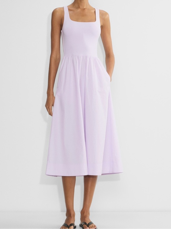 Aritzia Dresses & Skirts - Aritzia Revival Midi Sleeveless Square-Neck Midi Dress in Lilac - Medium